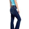 Mid Rise Dark Wash Classic Bootcut, Inseam 32"