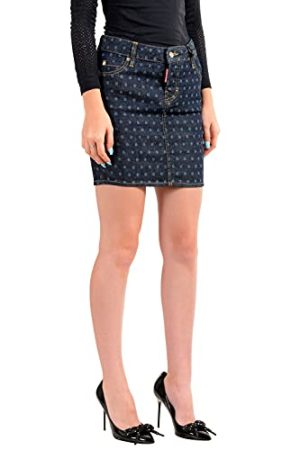 Women's Dark Blue Denim Pencil Skirt US S IT 40