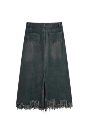 Large Size Denim Skirt for Women in Spring Fat Waist Slim and