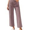 Wide Leg Jeans for Women High Waisted Straight Leg Stretchy Cropped Denim Pants with Pockets Jean Trousers