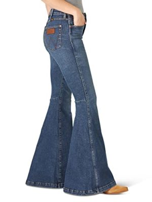 Women's Retro High Rise Trumpet Flare Jeans