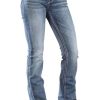 Women's Jeans 90s Mid Rise Bootcut High Stretch Boot Cut Denim Pants Pantalones De Mujer