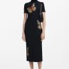 Women's Woman Knit Dress Short Sleeve