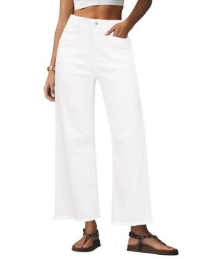 Wide Leg Jeans for Women High Waisted Trendy Jeans Denim Pants Stretchy Baggy with Pockets