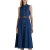 Summer Dresses for Women Casual Denim Halter Neck Wedding Guest Dress Midi Cocktail Sexy Open Back Aline Sundress
