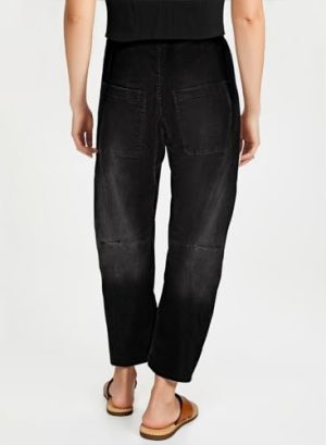 Womens Baggy Barrel Jeans High Waisted Wide Leg Boyfriend Denim Ankle Pants