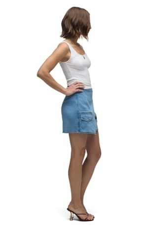 Women's Curved Hem Mini Skirt