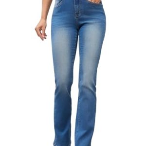 Stretchy Bootcut Jeans for Women High Waisted Jeans for Women with Pockets （Standard）