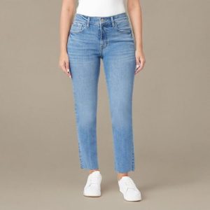 Jeans Women's The Allie High-Rise Slim Straight Raw Hem 27-Inch Inseam, Sizes 0-16