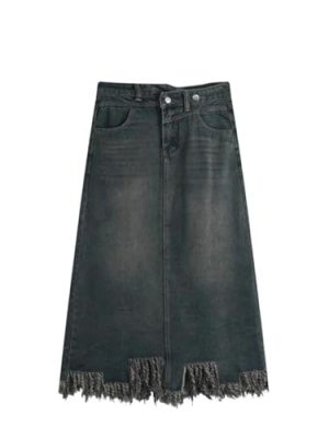 Large Size Denim Skirt for Women in Spring Fat Waist Slim and