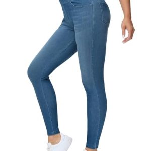 Women's High Waisted Jeggings Pants Stretchy Tummy Control Skinny Jean Leggings with Pockets
