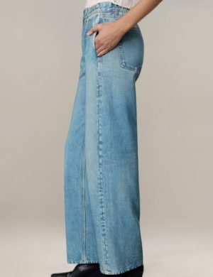Womens French Terry Wide Leg Sweatpants Jeans Stretch Breathable Comfort Pants for Casual & Workout Y2K Clothes