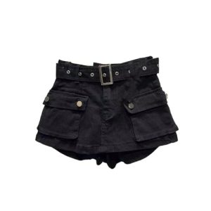 Women's Denim Summer Casual High-Waisted Shorts Skirt