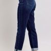 High Waist Boyfriend Jeans for Women | Stretchy Relaxed Fit Denim | Cuffed & Uncuffed Options – 82646