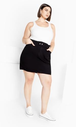 Women's Plus Size Cali Denim Skirt