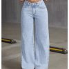 Women's Bowknot Embroidery Jeans Y2k Straight Leg Boyfriend Denim Pants