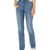 Women's Jeans, Mid Rise Straight Leg Style, Slim Fit
