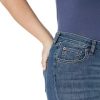 Women's Jeans, Mid Rise Straight Leg Style, Slim Fit