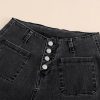 Women's Wide Leg Jeans High Waisted Zimbaplatinum Stretchy Straight Leg Jeans Buttoned Loose Denim Pants with Pocket