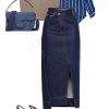 Womens lightclimbed Style Denim Skirt