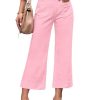 Wide Leg Jeans for Women Trendy High Waisted Flare Jeans Cropped Denim Pants Stretchy Baggy with Patch Pockets