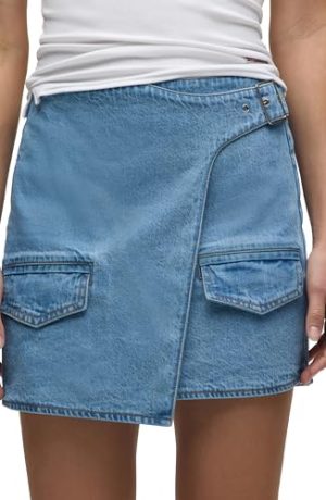 Women's Curved Hem Mini Skirt