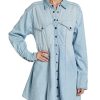 Women's Sammi Denim Mini Dress, Light Indigo, S