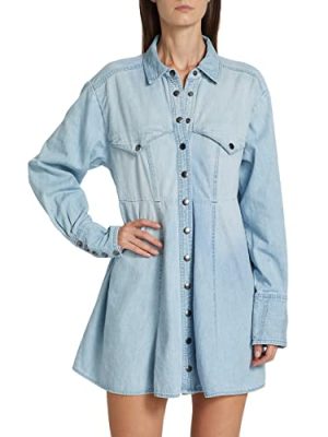 Women's Sammi Denim Mini Dress, Light Indigo, S