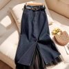 Spring Korean and Waisted Slim Denim ​​ Skirt for Women