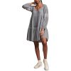 Women's Embroidered Tiered Long Sleeve Mini