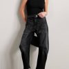 Womens Baggy Barrel Jeans High Waisted Wide Leg Boyfriend Denim Ankle Pants
