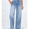 Wide Leg Jeans for Women High Waisted Stretchy Denim Jeans Fashion Baggy Trouser Jean Pants with Pockets
