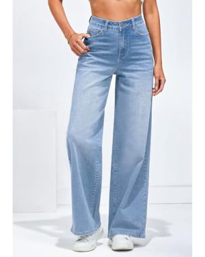 Wide Leg Jeans for Women High Waisted Stretchy Denim Jeans Fashion Baggy Trouser Jean Pants with Pockets
