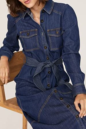 RTR Design Collective Denim Tie Front Dress