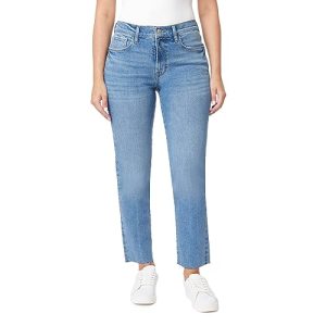 Jeans Women's The Allie High-Rise Slim Straight Raw Hem 27-Inch Inseam, Sizes 0-16
