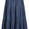 Plus Size Skirt, Denim Tier Skirt