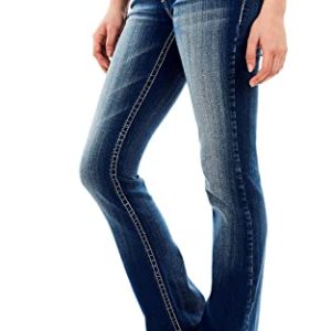 Luscious Curvy Bootcut Jeans for Women Mid-Rise Insta Stretch Denim, Size Inclusive Juniors Jeans, Sizes 0 to 24