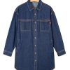 Women's Collared Denim Dress Casual Long Sleeve Button Down Jean Shirt Dresses with Pockets