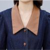 Long Sleeve Denim Shirt Dress for Women Modern Casual Single Breasted Long Dresses