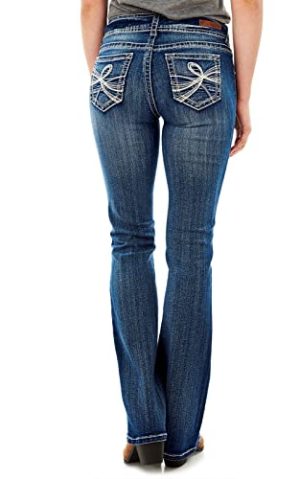 Luscious Curvy Bootcut Jeans for Women Mid-Rise Insta Stretch Denim, Size Inclusive Juniors Jeans, Sizes 0 to 24