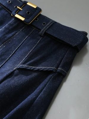 Waisted Denim Skirt for Women in Summer, Slim and Commuting Casual