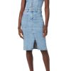 Women's Sleeveless Collared Halter Utility Dress with Pockets