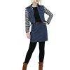 Women's Costume Anime Girl Cosplay Uniform Set With Blue Denim Vest And Skirt