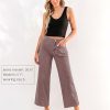 Wide Leg Jeans for Women High Waisted Straight Leg Stretchy Cropped Denim Pants with Pockets Jean Trousers