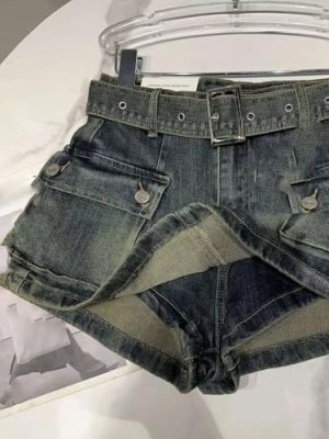 Women's Denim Summer Casual High-Waisted Shorts Skirt