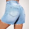 Jean Shorts for Women High Waisted Stretchy Casual Denim Shorts Ripped Frayed Hem Summer Trendy Jorts