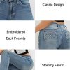 Women's Jeans 90s Mid Rise Bootcut High Stretch Boot Cut Denim Pants Pantalones De Mujer
