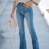 Women's Flare Bell Bottom Jeans High Waisted Wide Leg Bootcut Jeans Stretchy Denim Pants
