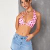 Women's Single Button Front Raw Hem Plain Denim Mini Skirt with Pockets