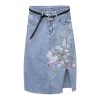 Waisted Denim Skirt Womens Autumn Midlength Temperament
